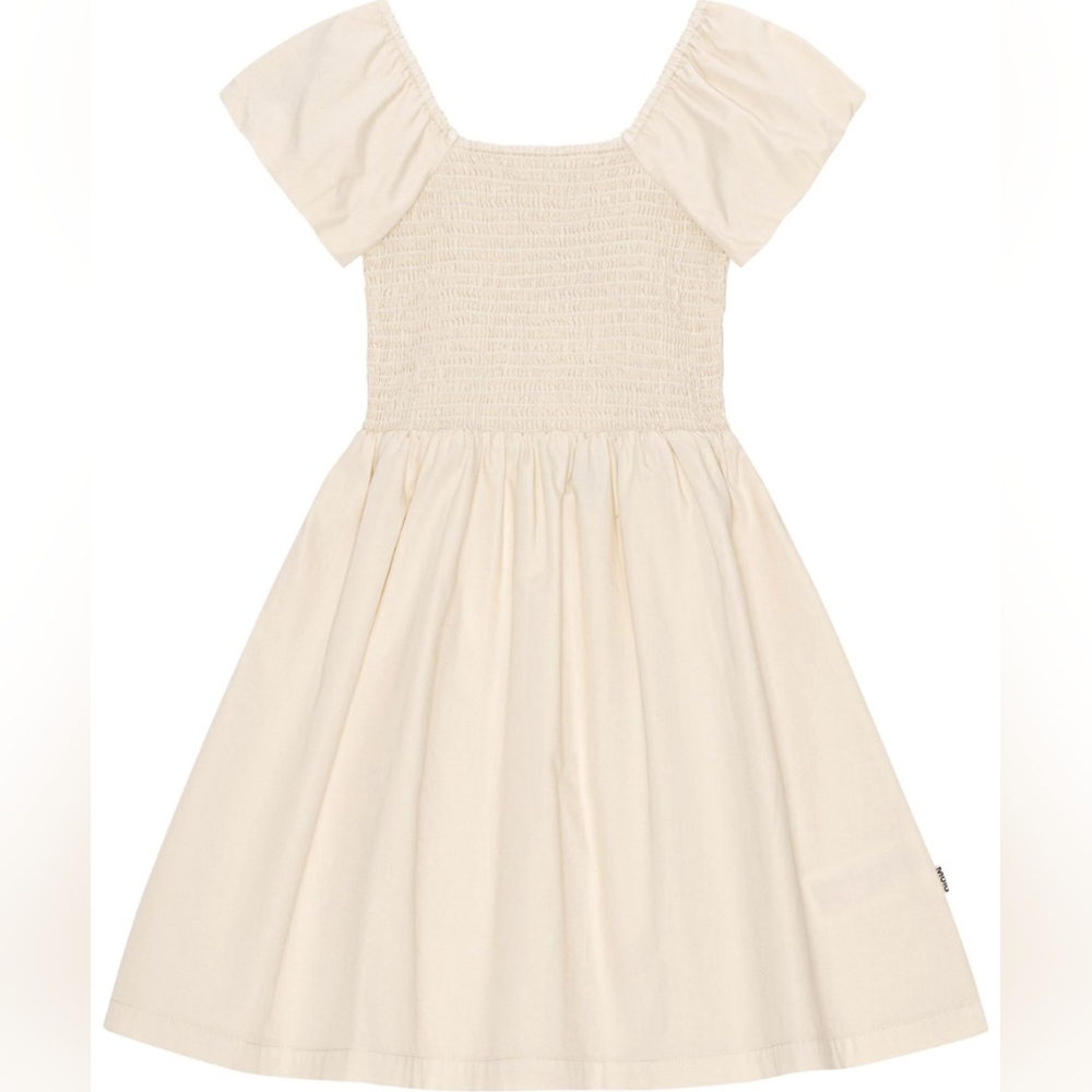 Molo Organic Cotton Ruched Top Dress, Size 7-8